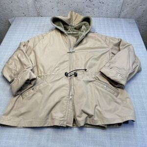 Vintage Mighty Mac Jacket Mens 54 Tan Hooded Faux‎ Fur Lined Parka Made USA 70s
